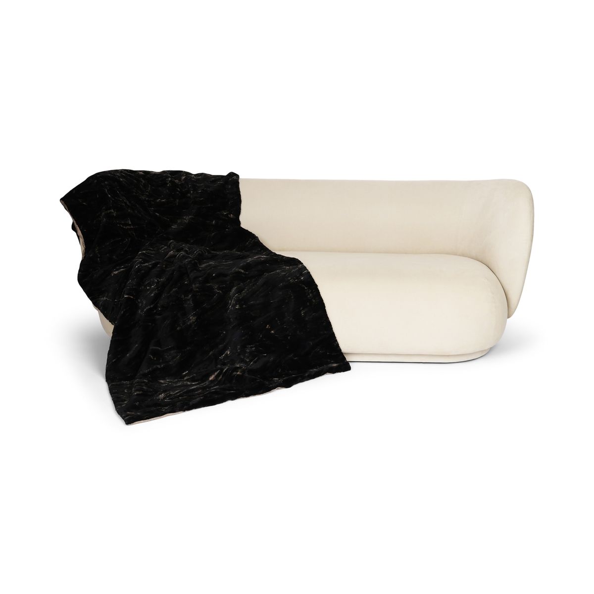 Minkplaid | Bagside af kashmir | Blacky | 150x60 cm