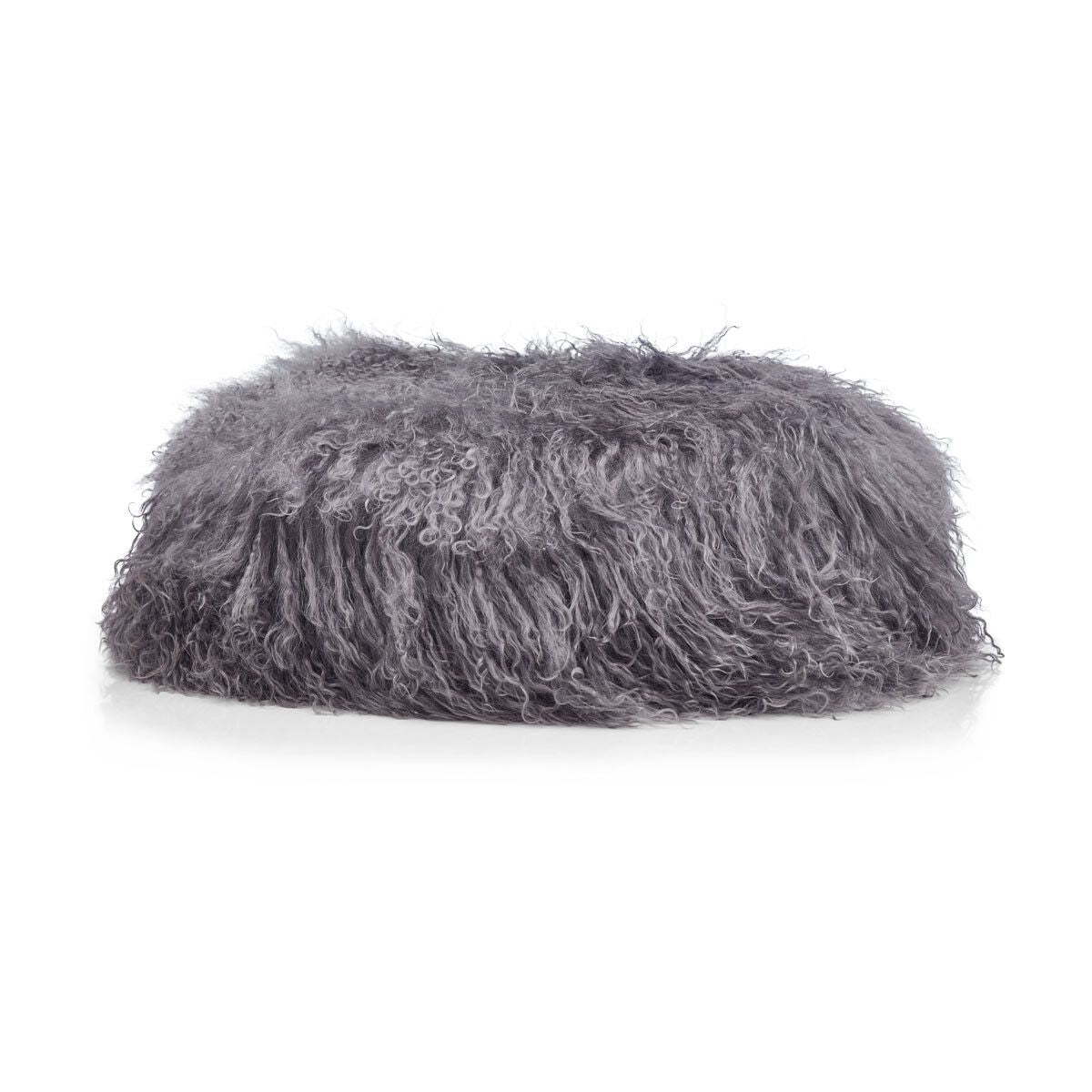 Cover til barstol/skammel | Krøllet | Tibet | D35 cm Stålgrå