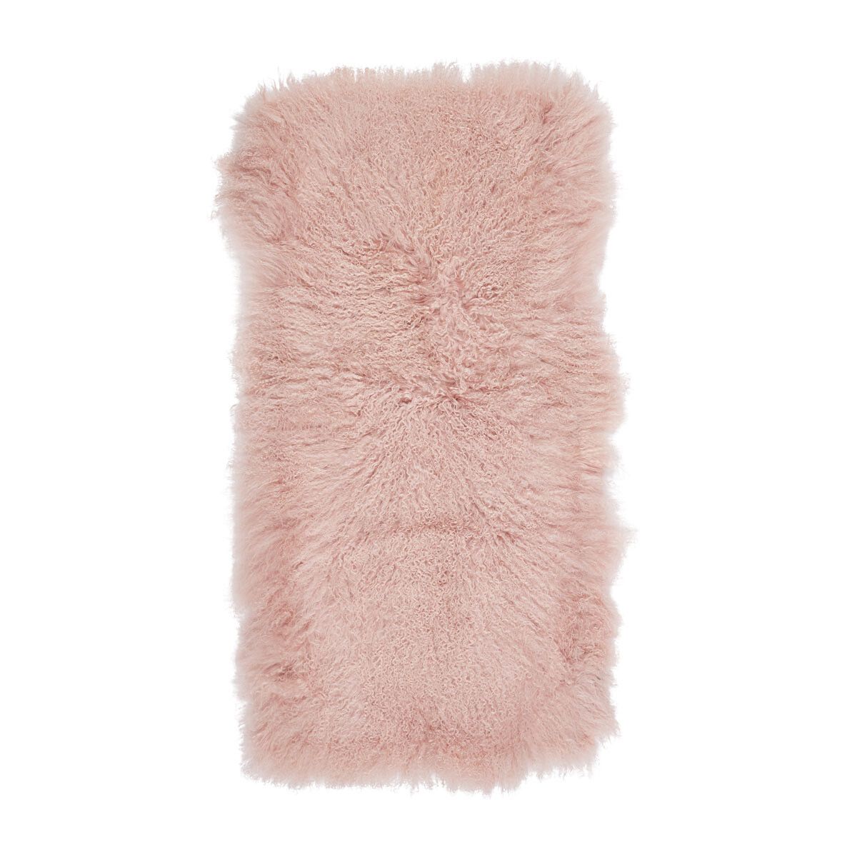 Lammeskindsplaid | Krøllet | Tibet | 60x120 cm Rosa