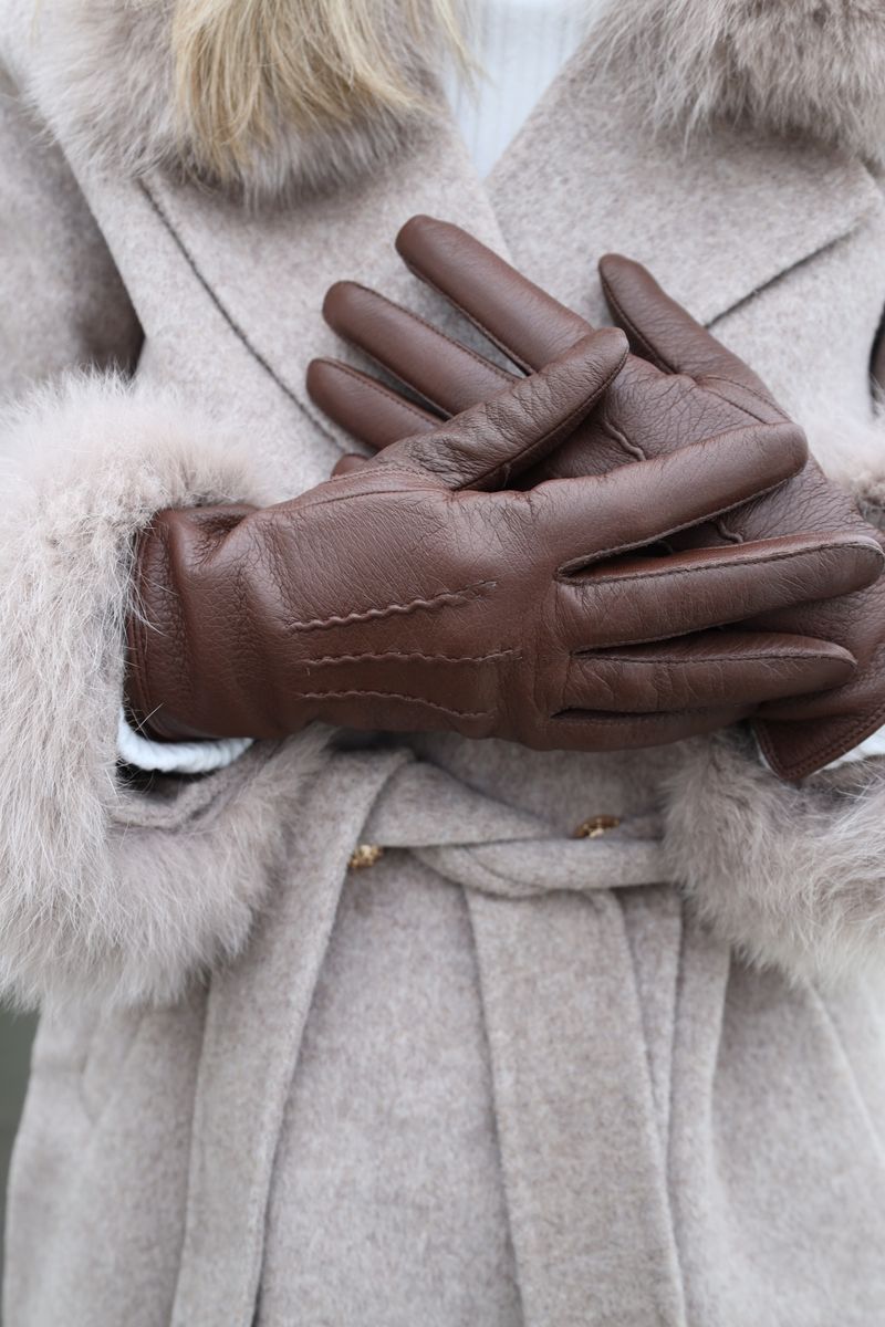 Kate handsker Cognac