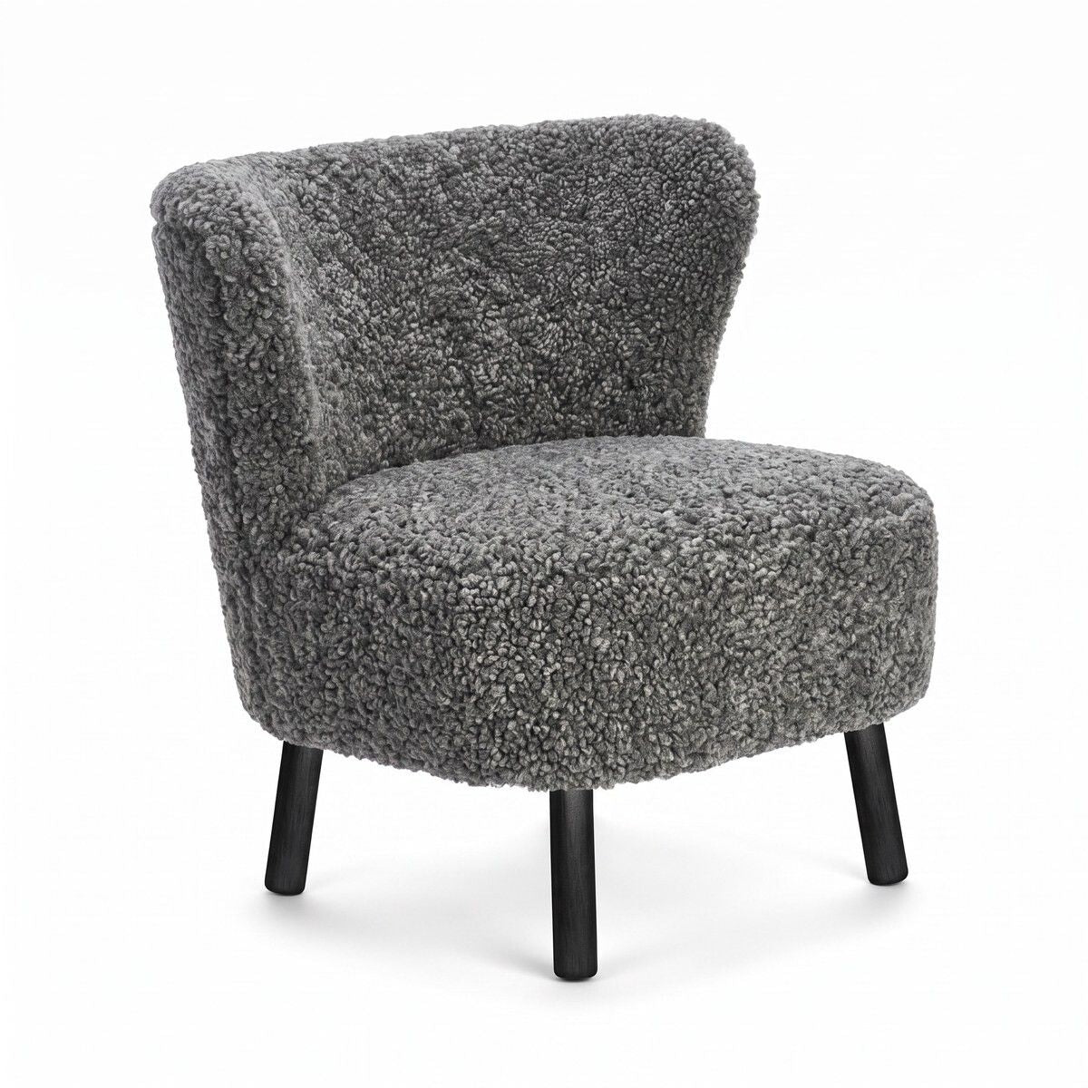 Emil Lounge Chair | Korthåret Grafitgrå