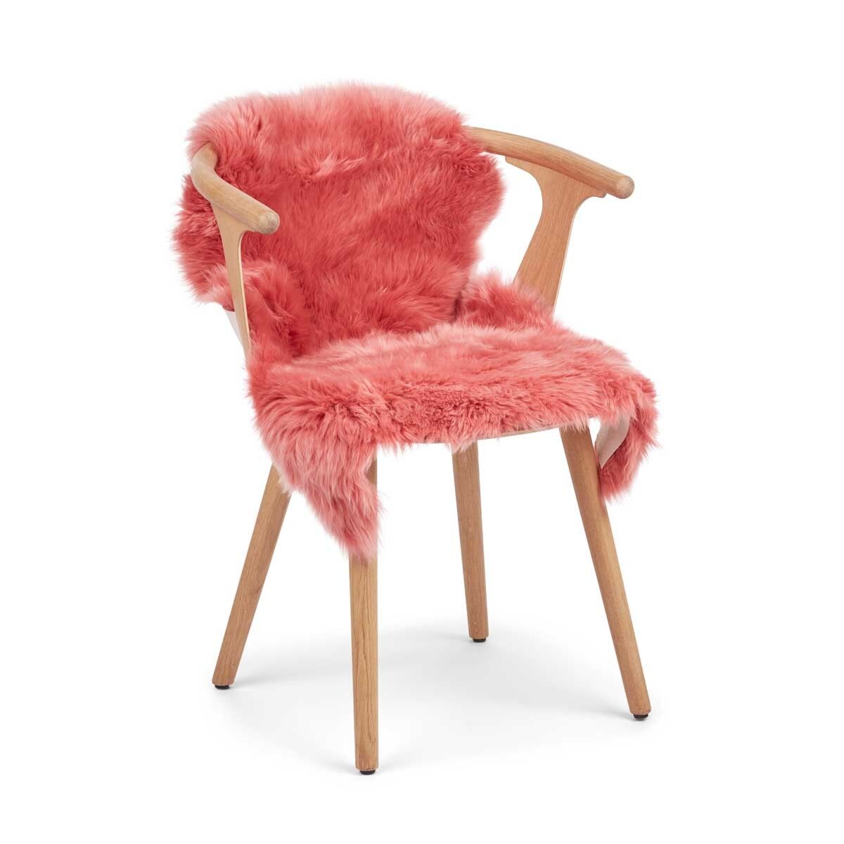 Lammeskind | Langhåret | New Zealand | 90x60 cm Mørk Koral Pink