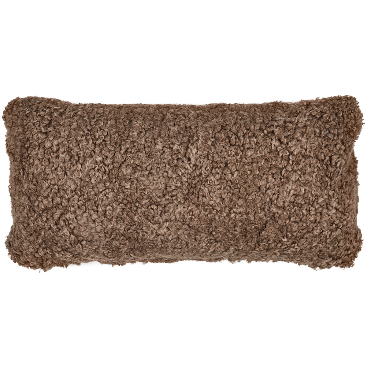 Lammeskindspude | Korthåret | New Zealand | Dobbeltsidet | 30x60 cm Taupe