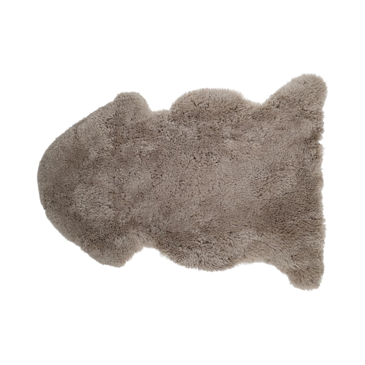 Lammeskind | Langhåret | Krøllet | 90x60 cm Mørk beige