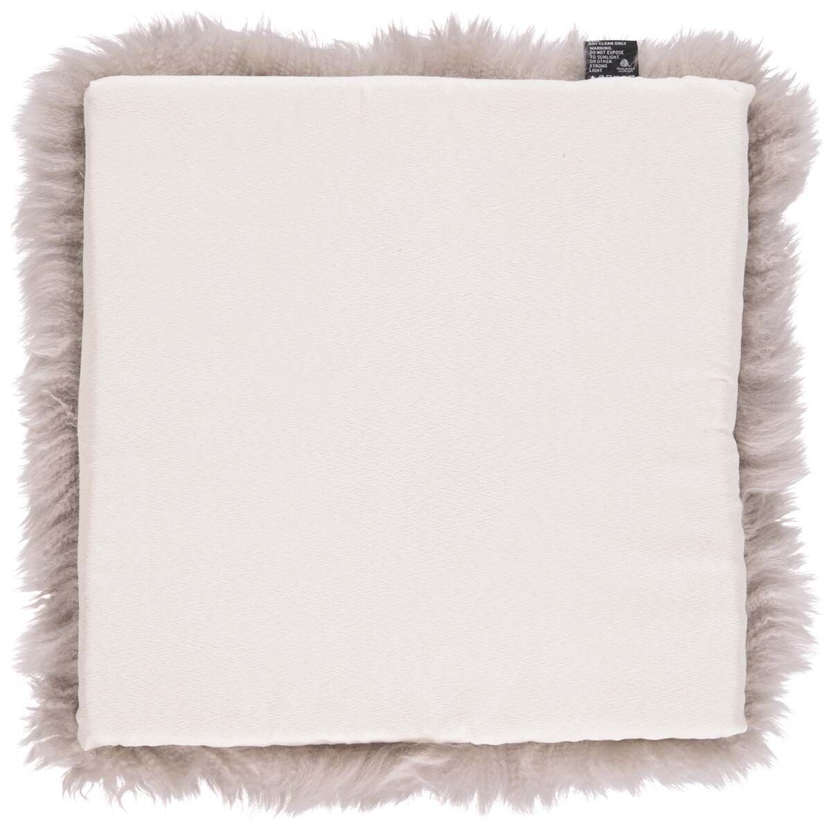 Sædehynde m/fyld | Langhåret | New Zealand | 37x37 cm Dove