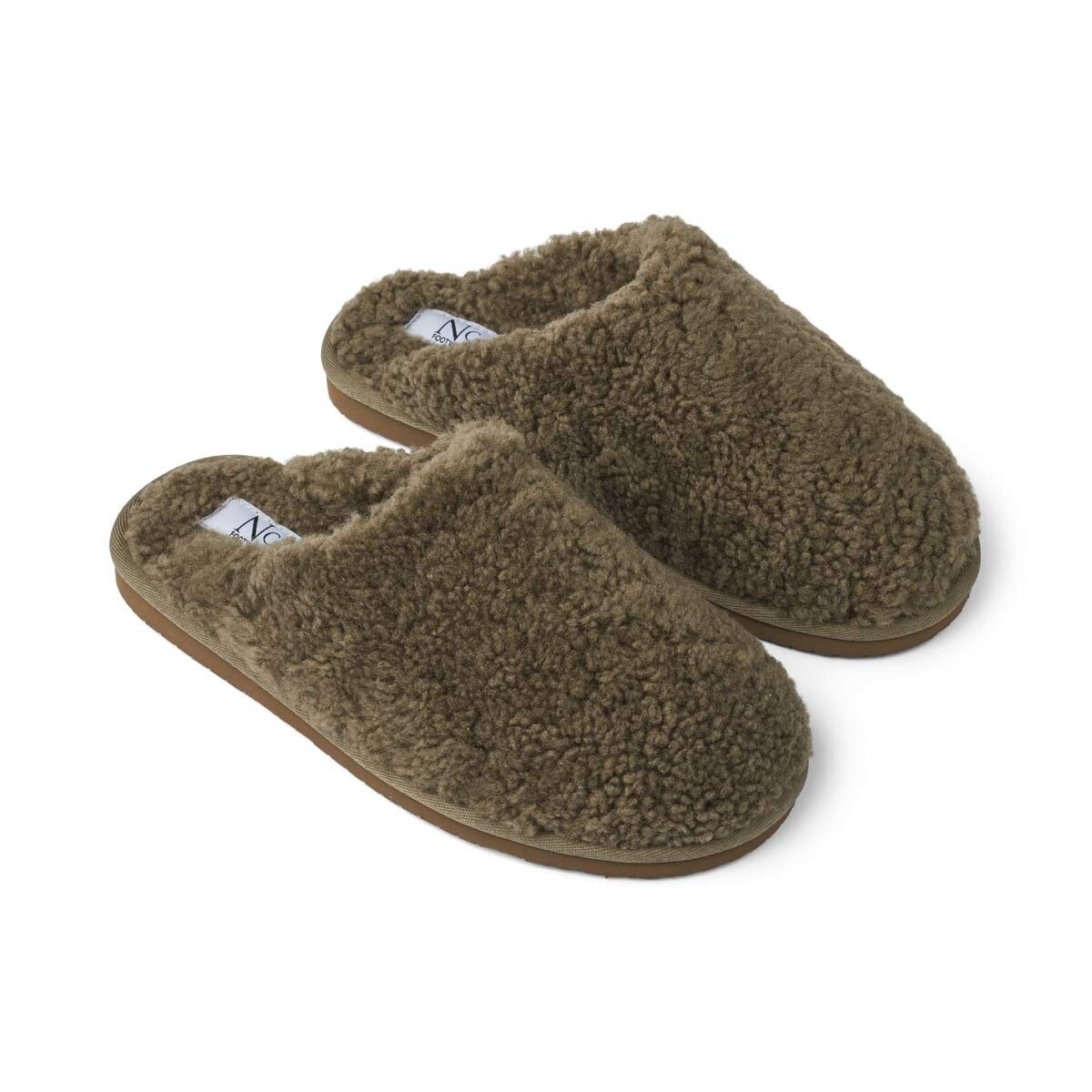 Unisex krøllet hjemmesko Oliven