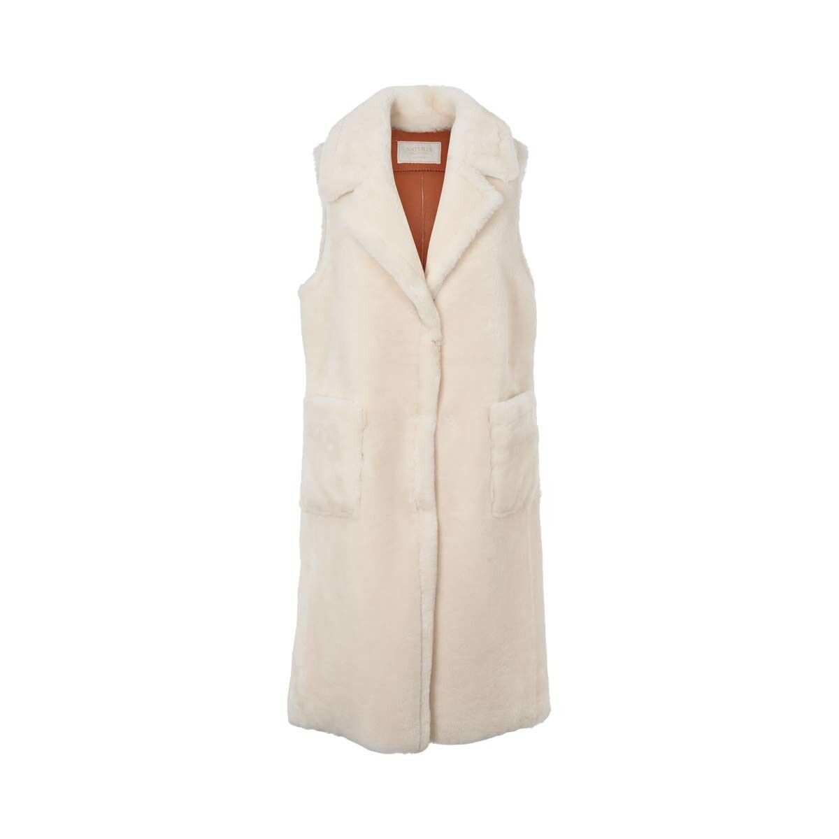 Raelynn Vest Læderbrun/Hvid