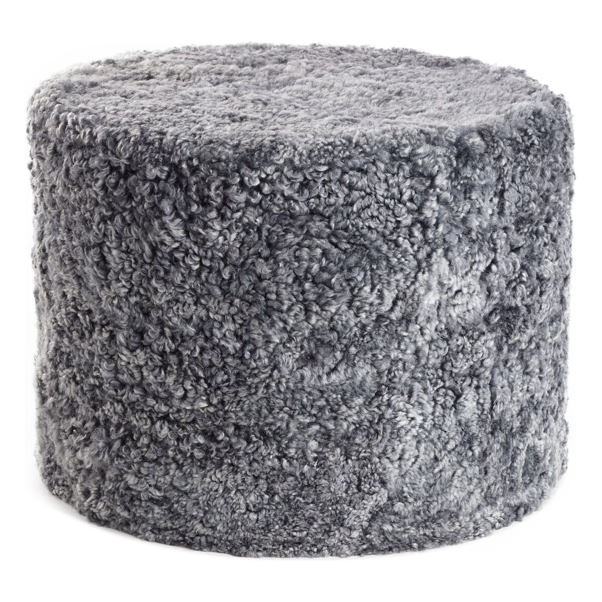 Rund puf | Korthåret | New Zealand Lysegrå