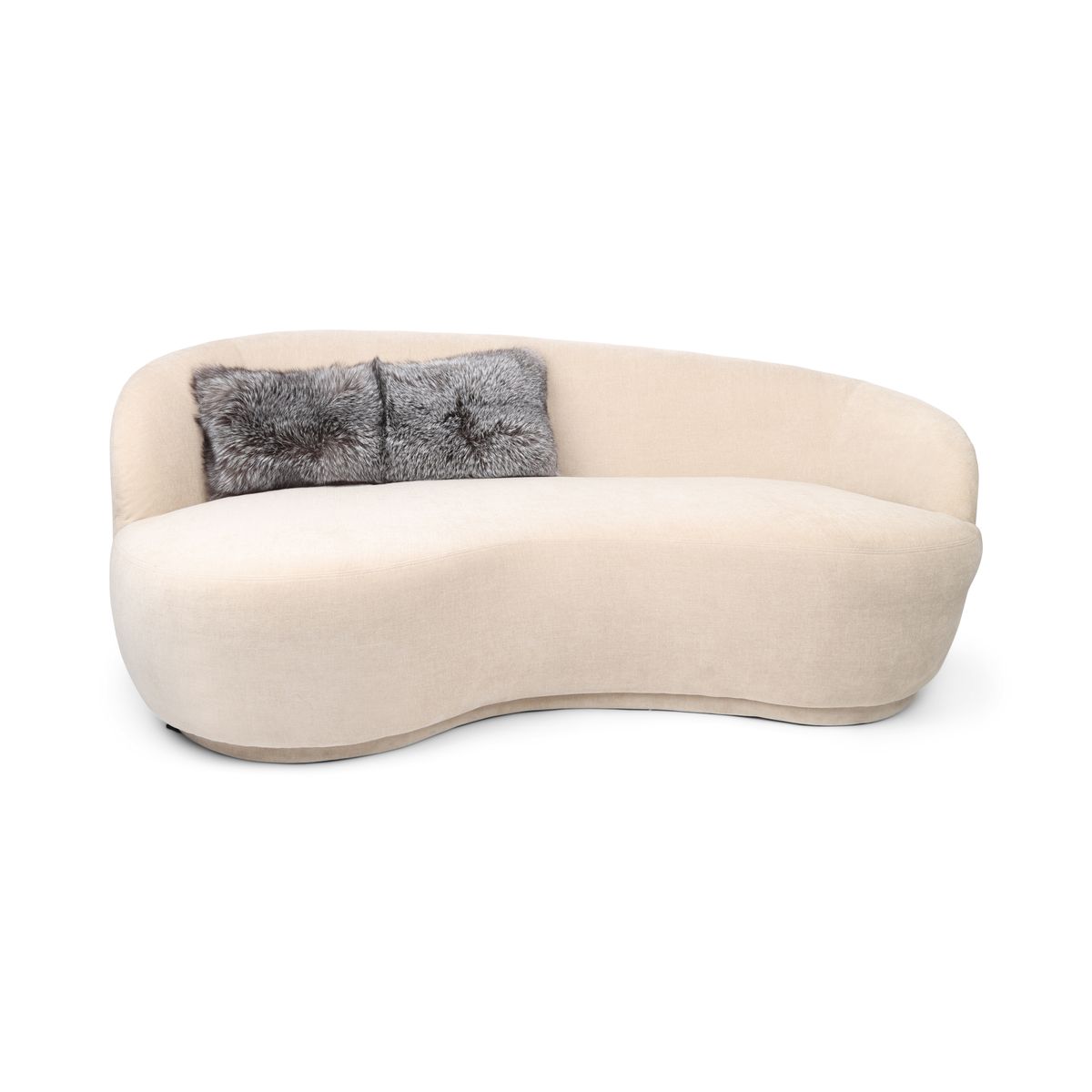 Premium Rævepude | Cashmere Bagside | Norge | Blue Frost Fox | 30x75 cm