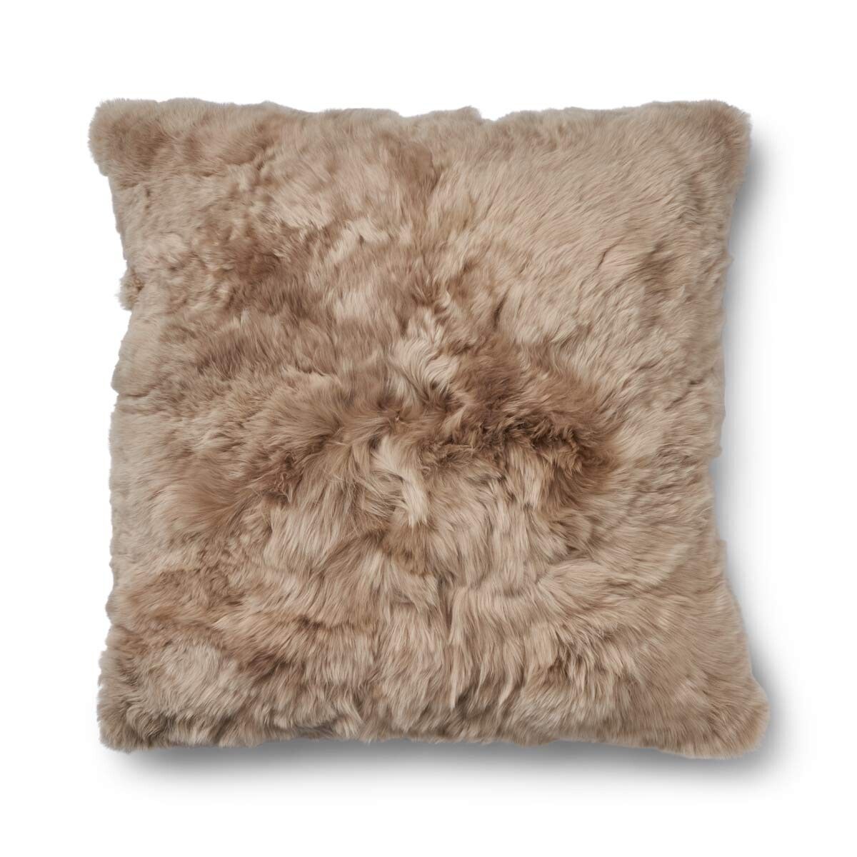 Maxi Float Pude | Alpakauld | 90x90 cm Taupe
