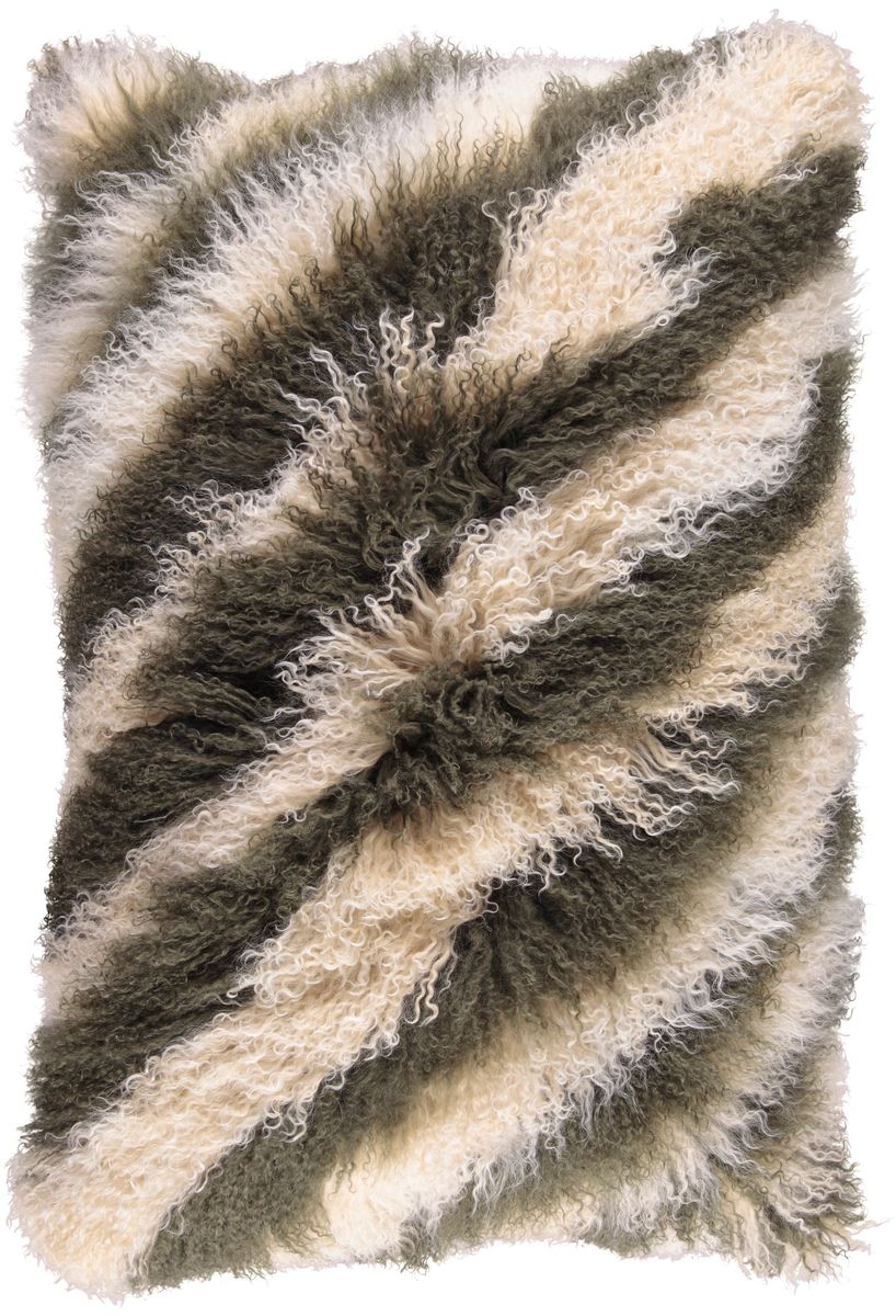 Lammeskindspude | Krøllet | Tibet | 60x90 cm
