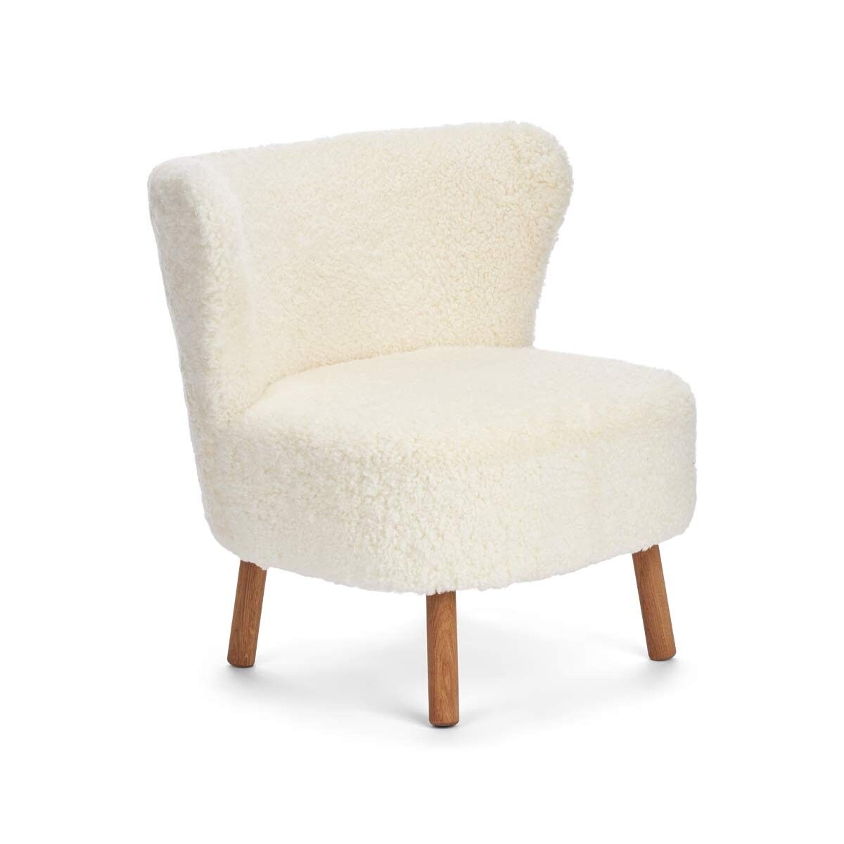 Emil Lounge Chair | Korthåret Hvid