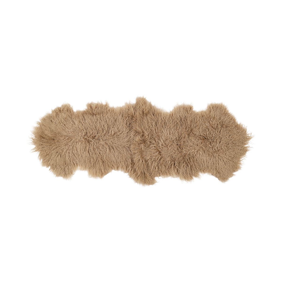 Dobbelt lammeskind | Tibet | 150x55 cm Varm sand