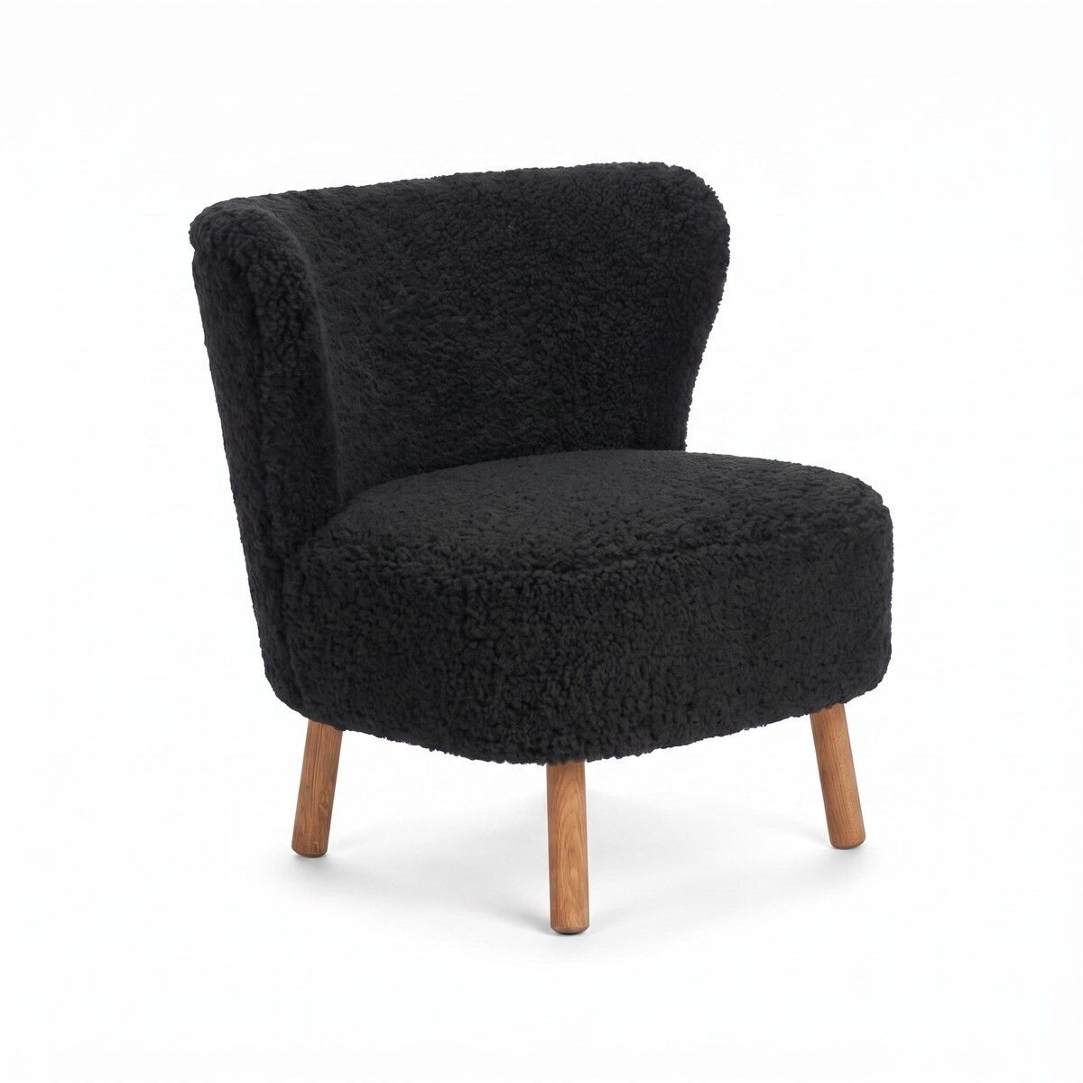 Emil Lounge Chair | Korthåret Sort