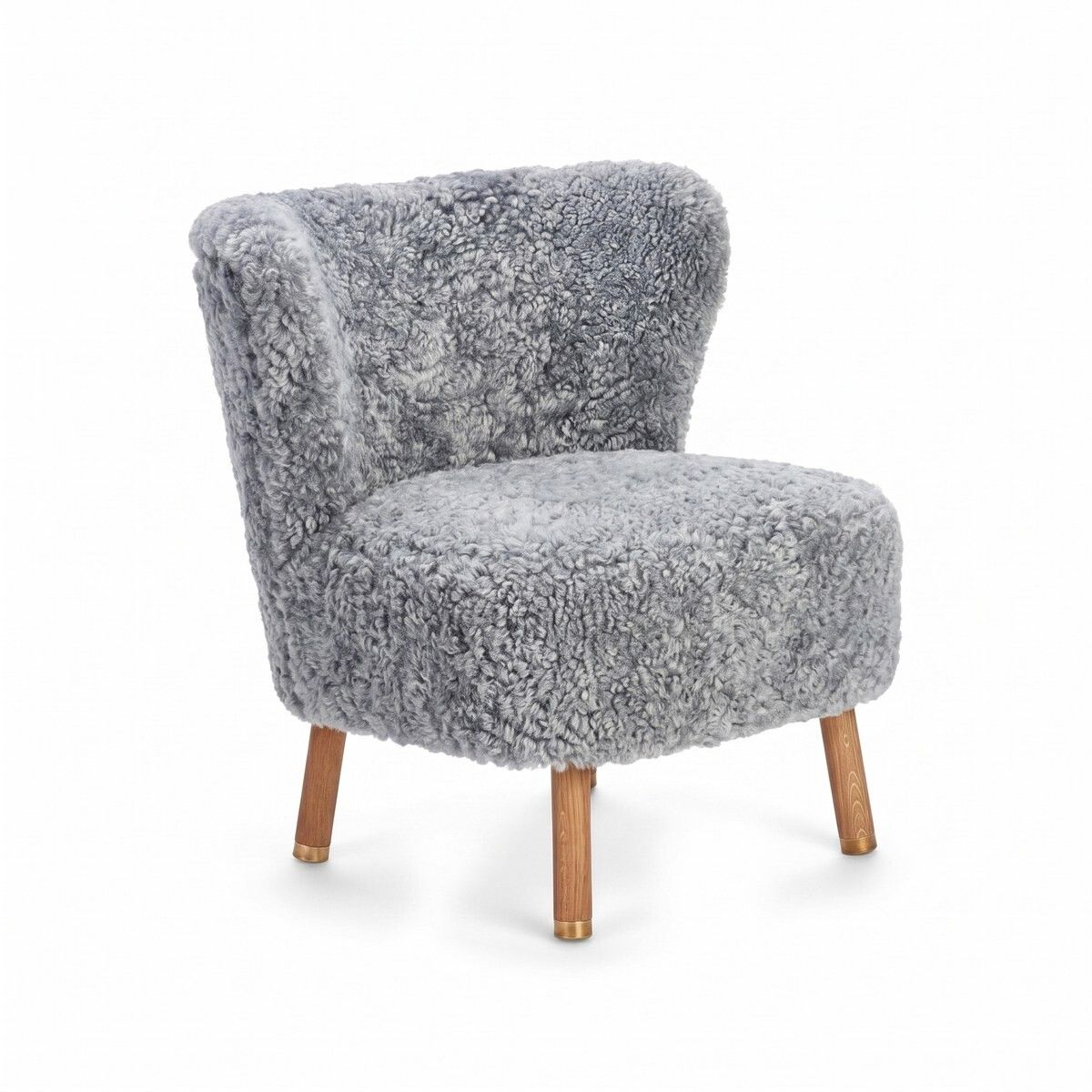 Emil Lounge Chair | Korthåret Lysegrå