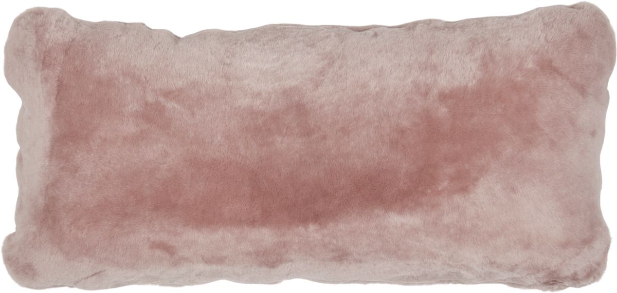 Lammeskindspude | Moccasin | Dobbeltsidet | 28x56 cm Lyselilla