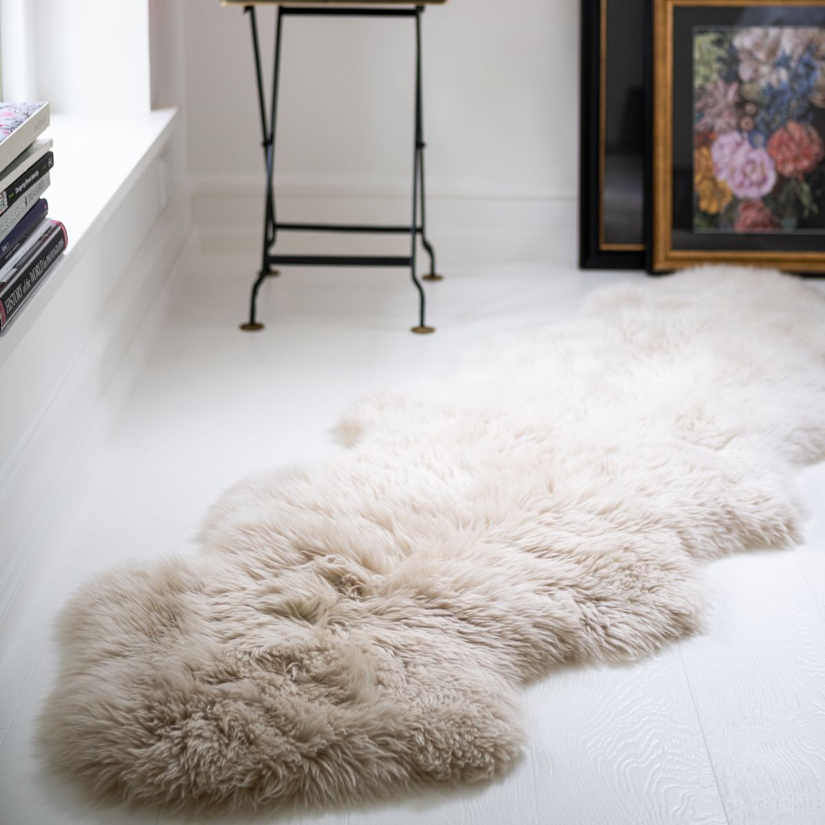 Lammeskind | Langhåret | New Zealand | 180x60 cm Aubergine