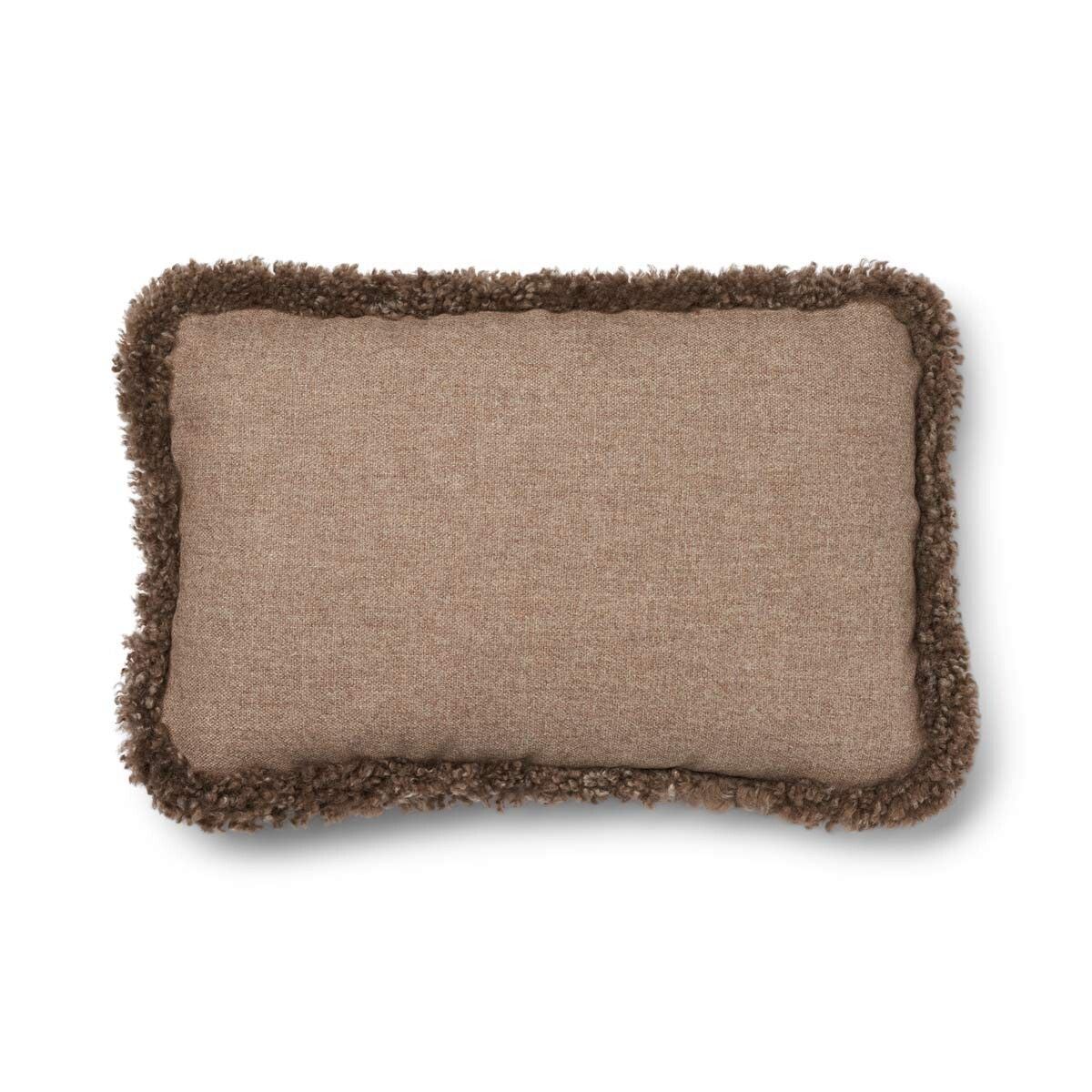 Classic Collection | Uldpude | Korthåret | Dobbeltsidet | 52x52 cm | 34x52 cm Beige/Taupe