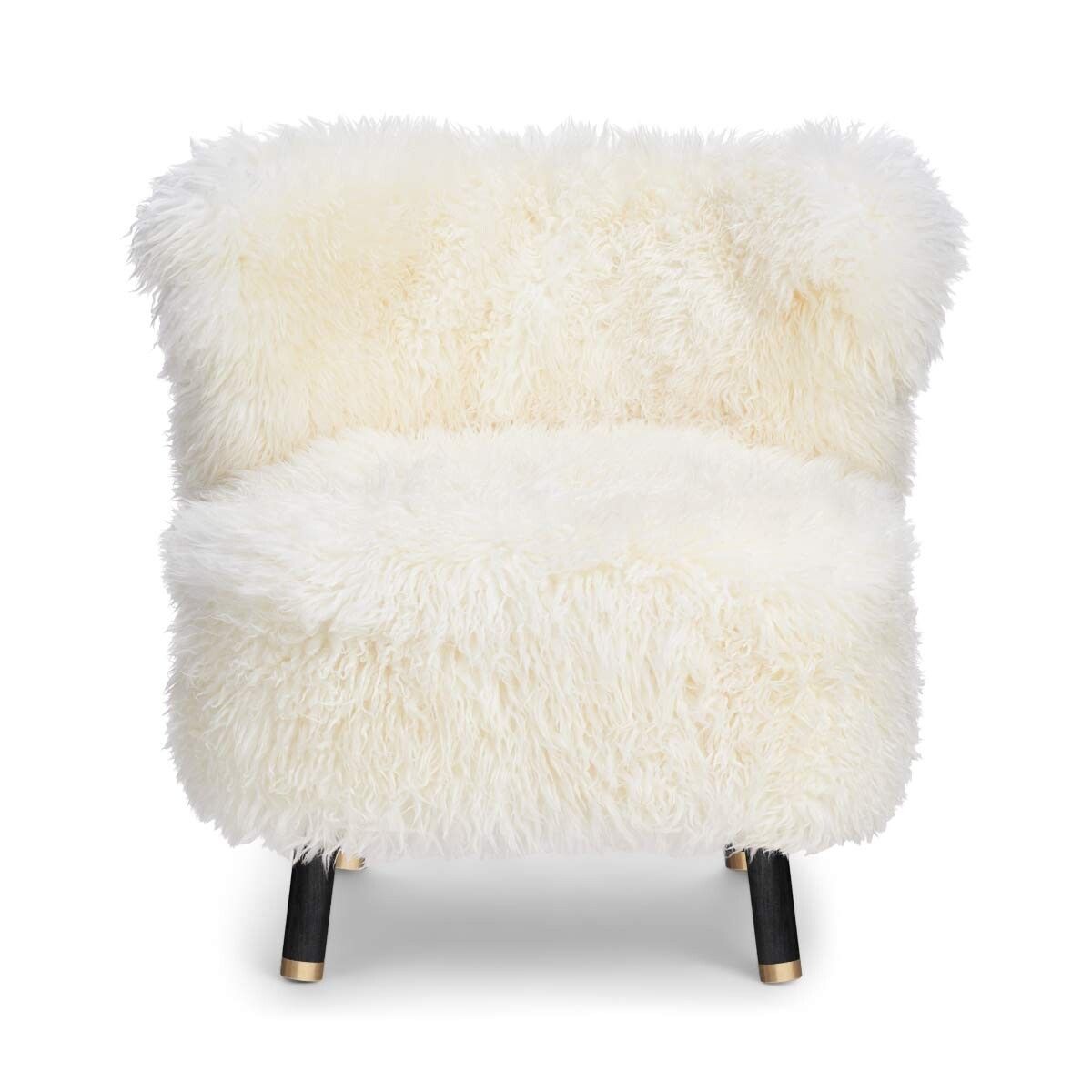 Emil Lounge Chair | Langhåret Snehvid