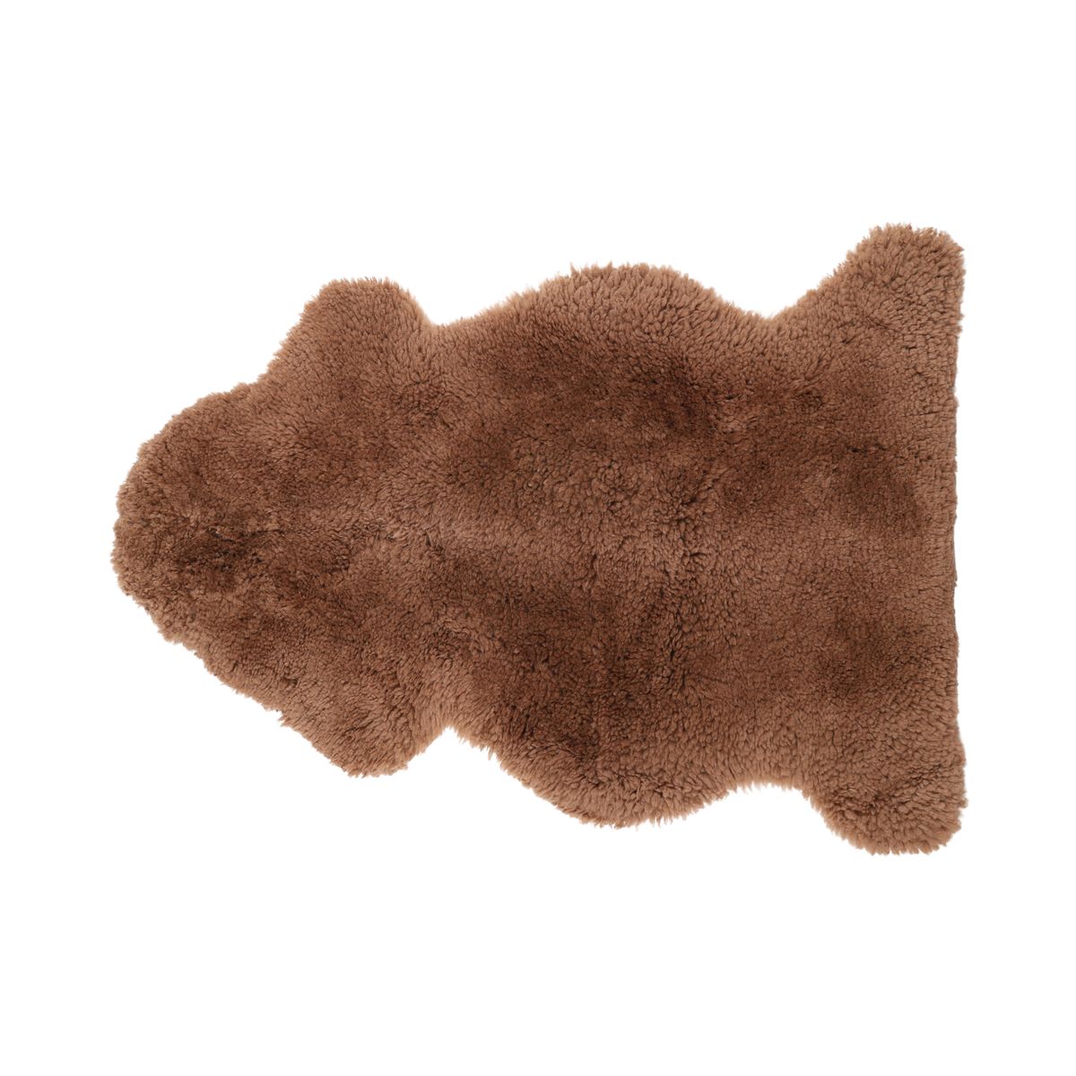 Lammeskind | Langhåret | Krøllet | 90x60 cm Toffee