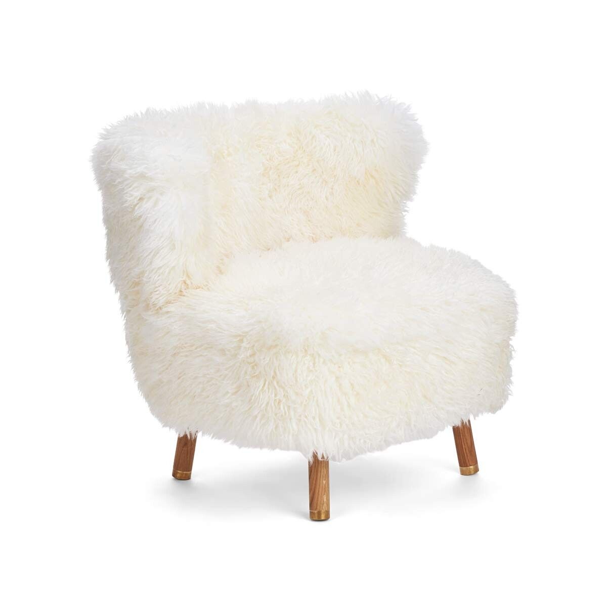 Emil Lounge Chair | Langhåret Snehvid
