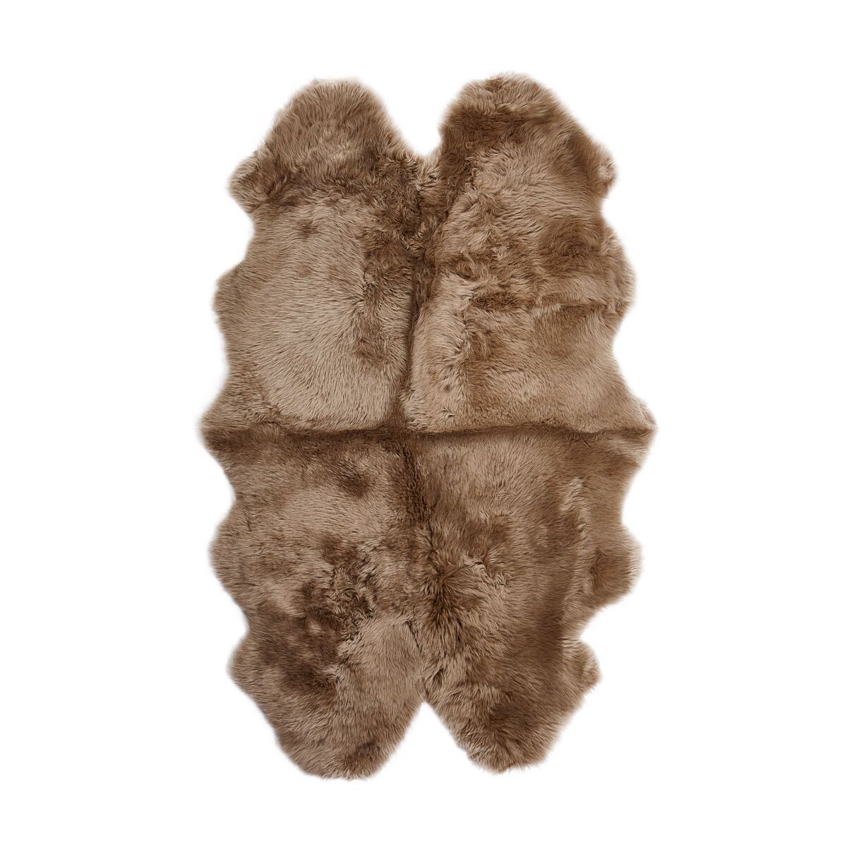 Lammeskindstæppe | Langhåret | New Zealand | 180x110 cm Lysebrun