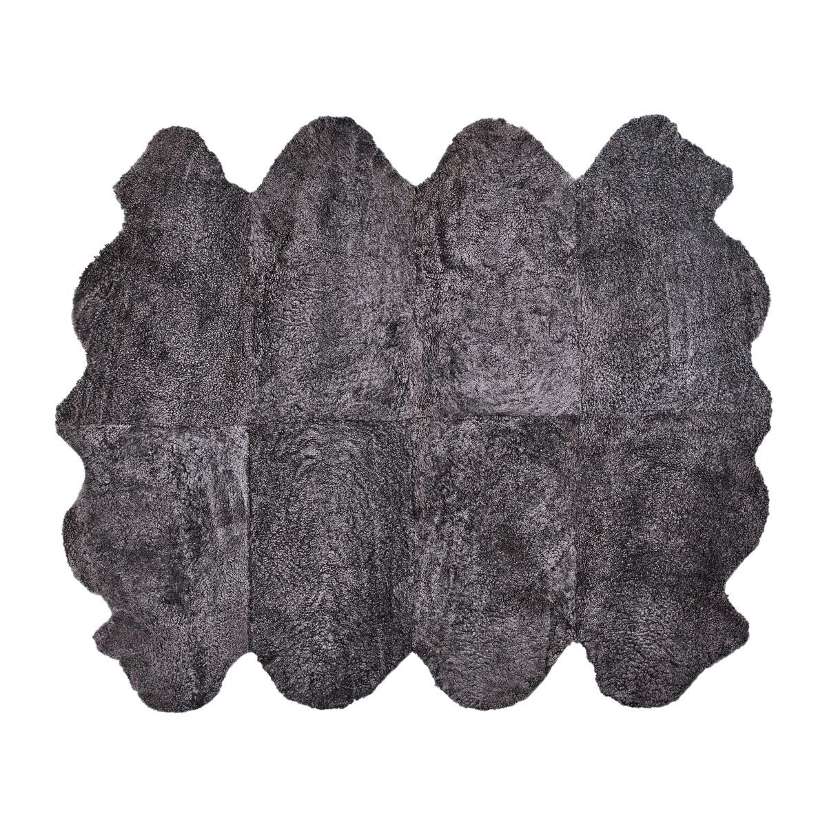 Lammeskindstæppe | Korthåret | New Zealand | 180x214 cm Antracitgrå