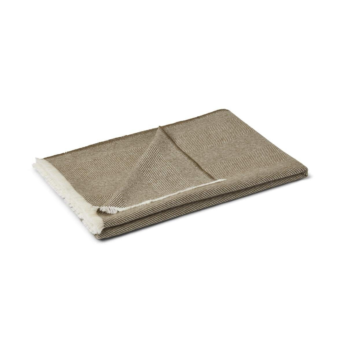 Sidsley uldplaid | 100% baby alpakauld Oliven