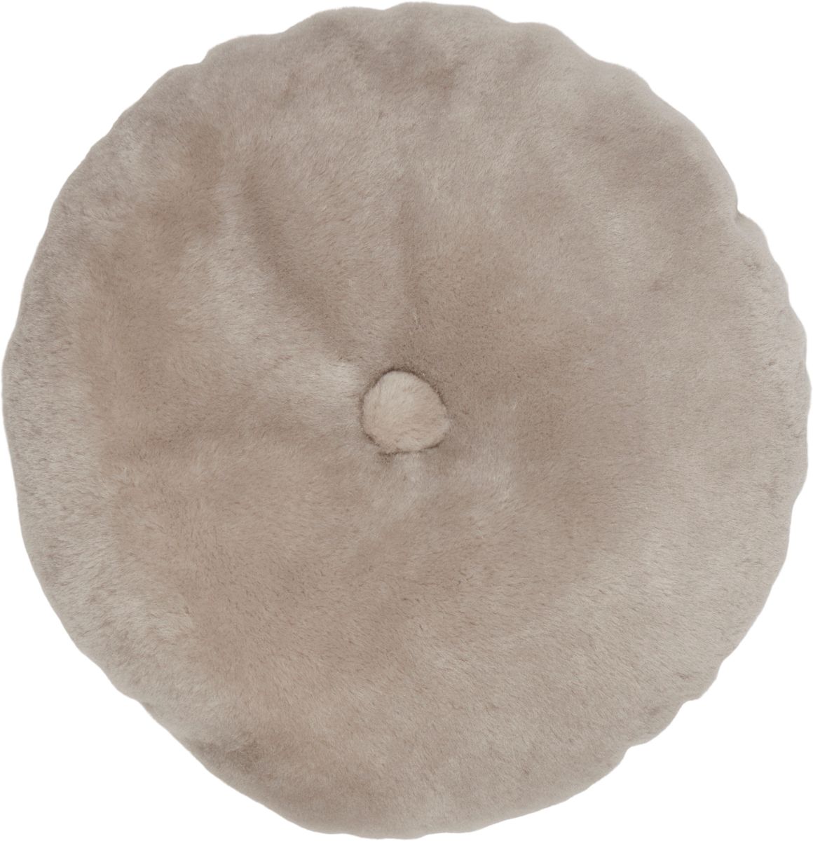 Lammeskindspude | Moccasin | Dobbeltsidet | Ø45 cm