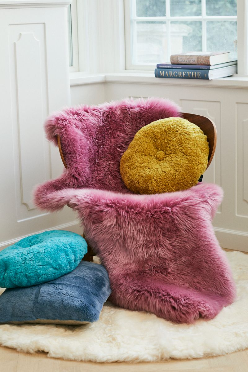 Gulvtæppe | Langhåret | New Zealand | Ø180 cm & Ø250 cm Hvid