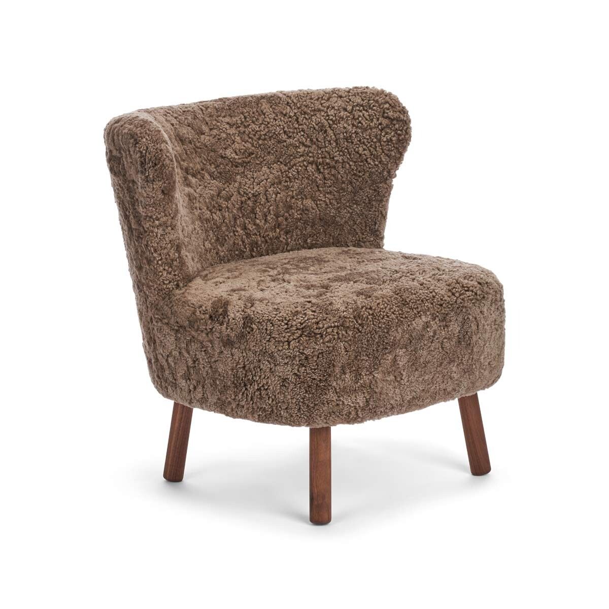 Emil Lounge Chair | Korthåret Lysebrun