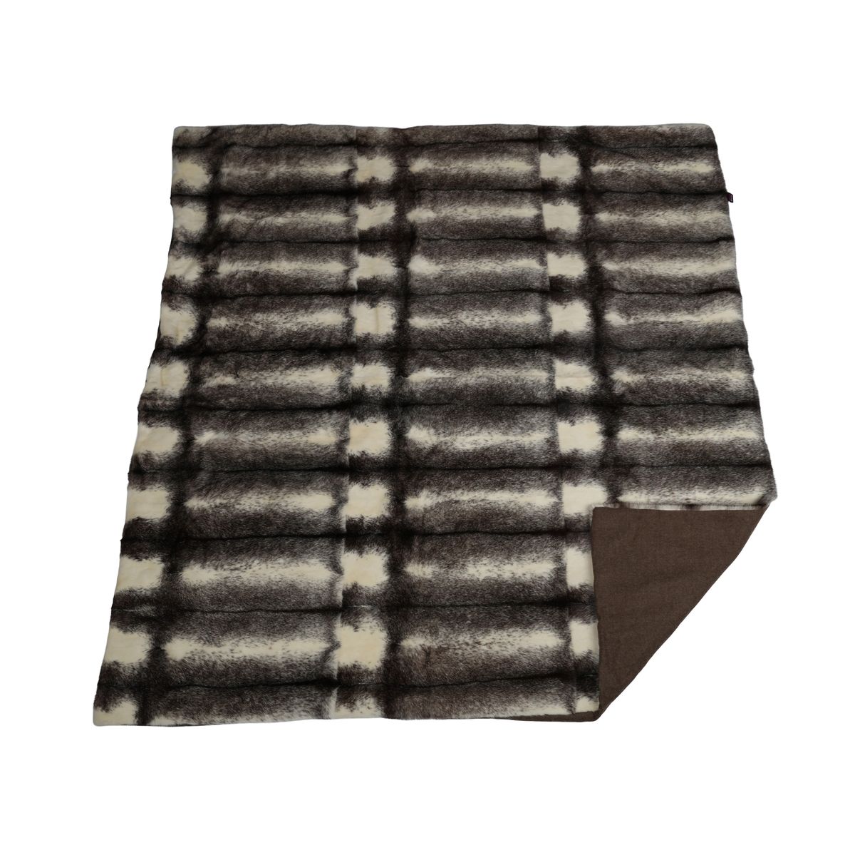 Minkplaid | Bagside af kashmir | Black Cross | 160x160 cm