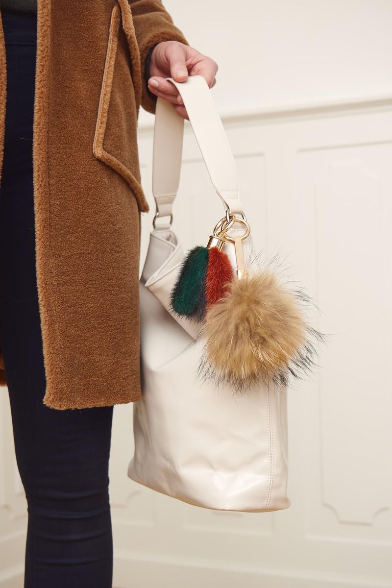 Isabella Tre Nøglering Grøn, Grå, Orangerød