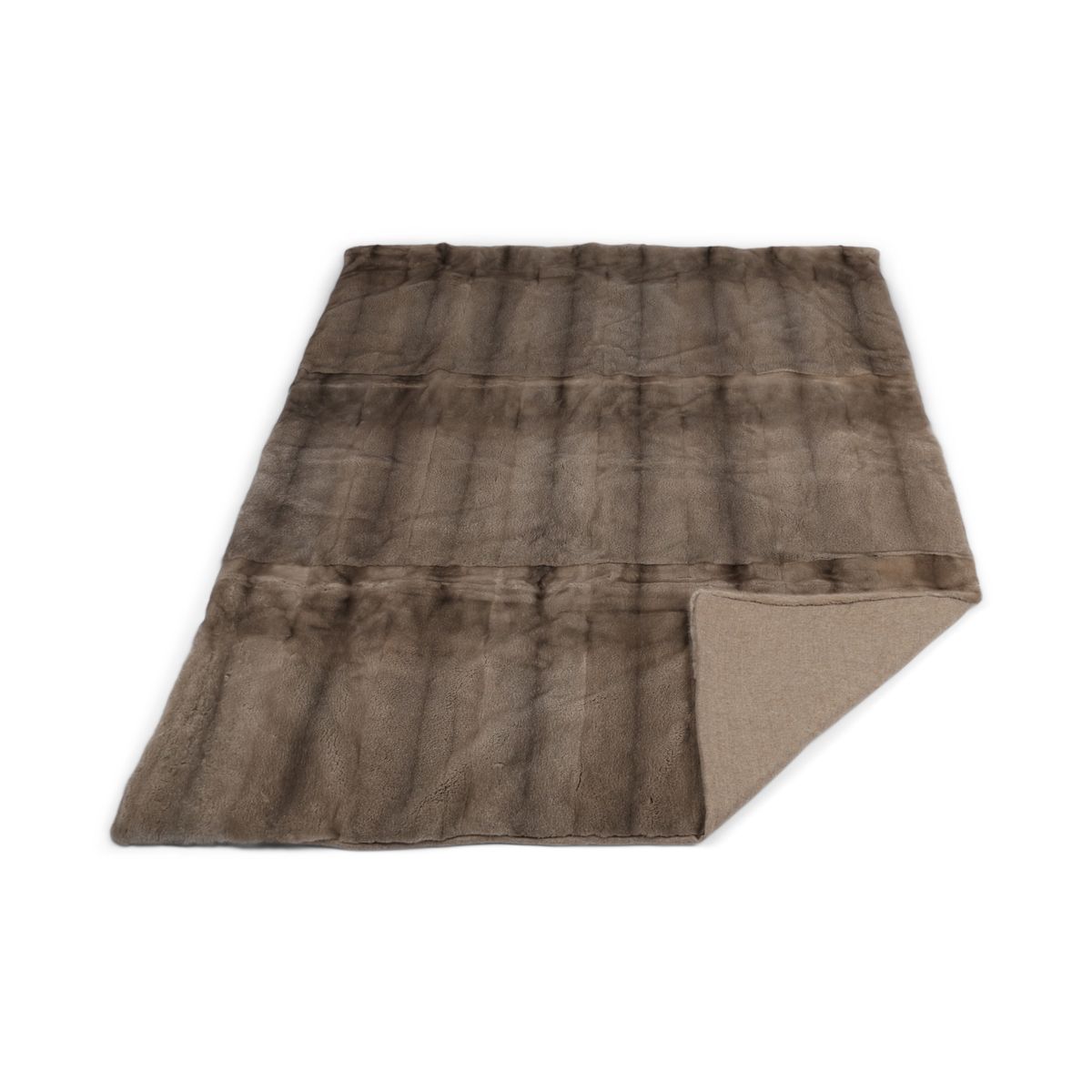 Minkplaid | Bagside af kashmir | Silver Blue | 180x138 cm