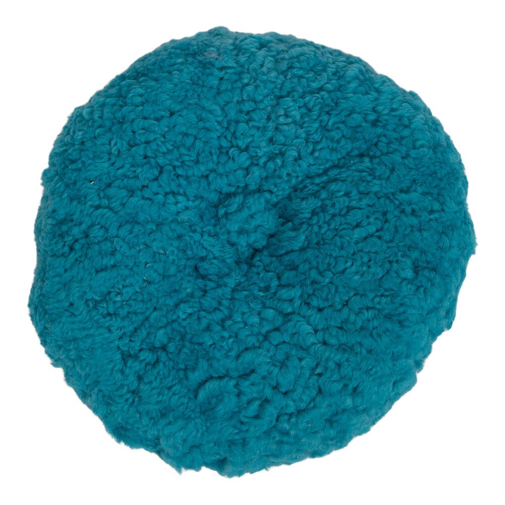 Lammeskindspude | Korthåret | New Zealand | Dobbeltsidet | D40 cm Koral Lyseblå