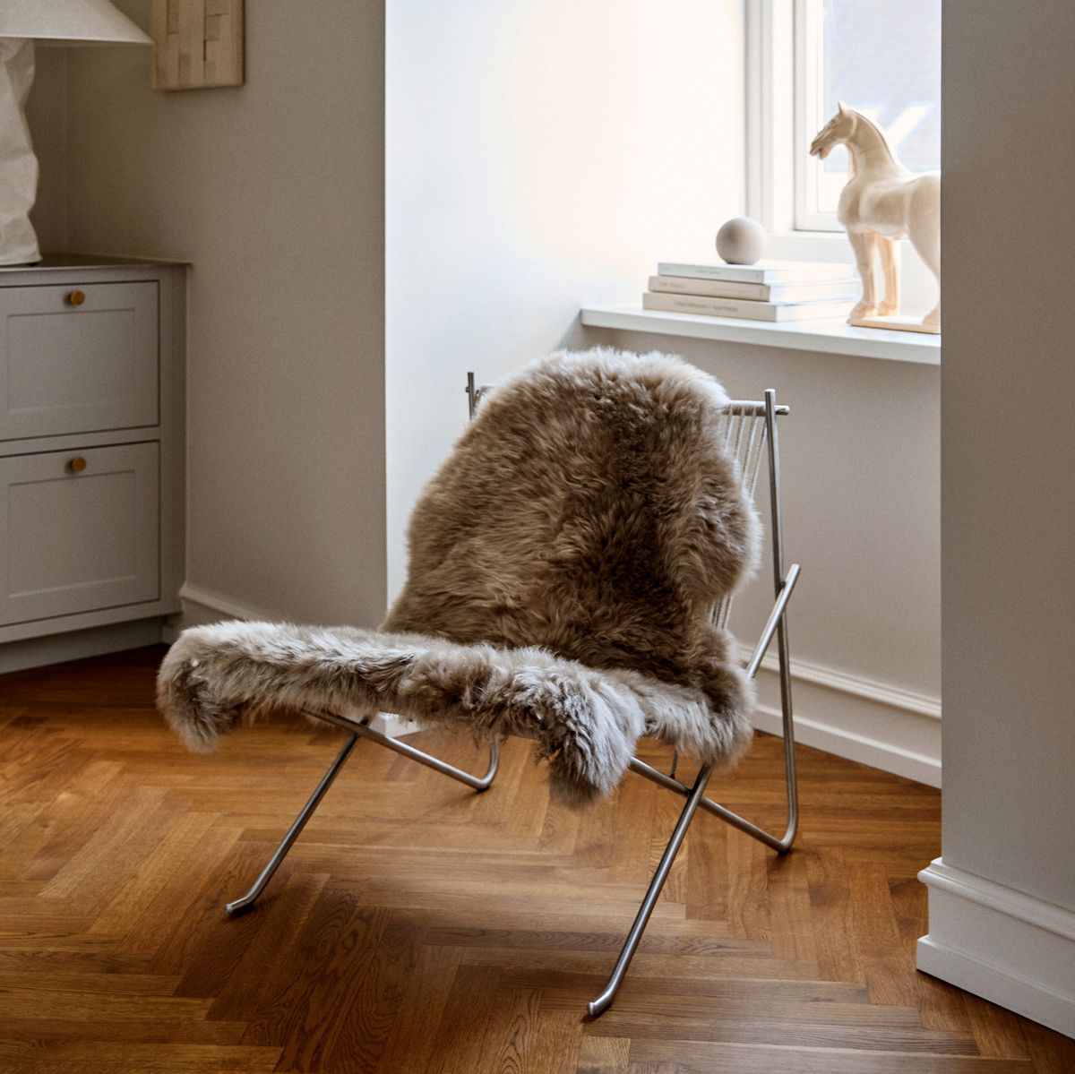 Lammeskind | Langhåret | New Zealand | 90x60 cm Aubergine