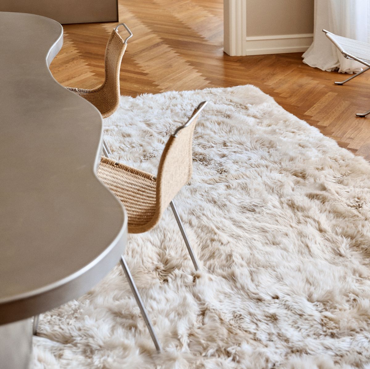 Designergulvtæppe | Langhåret | New Zeland Sort