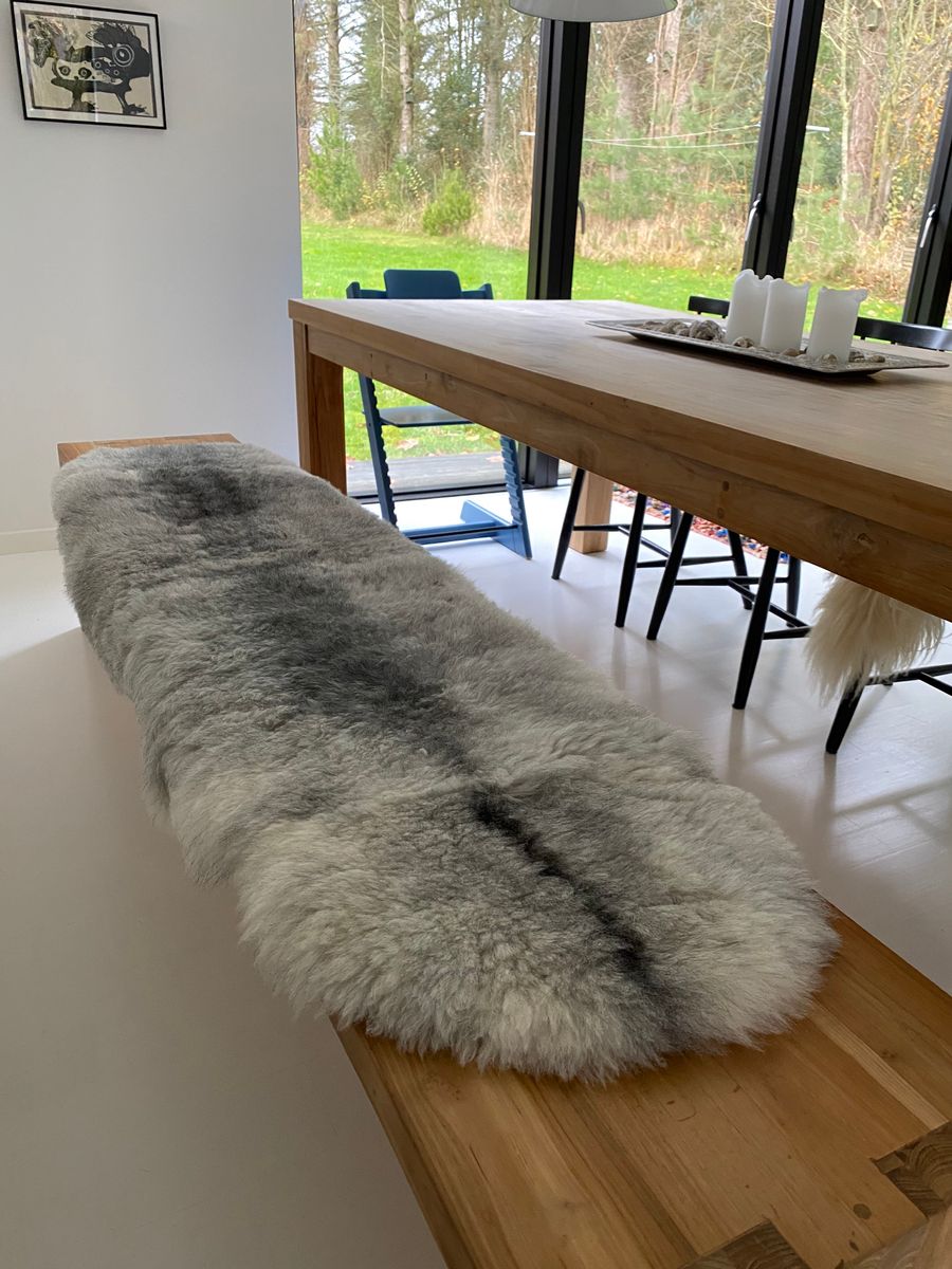 Lammeskind | Korthåret | Island | 180x60 cm Naturgrå