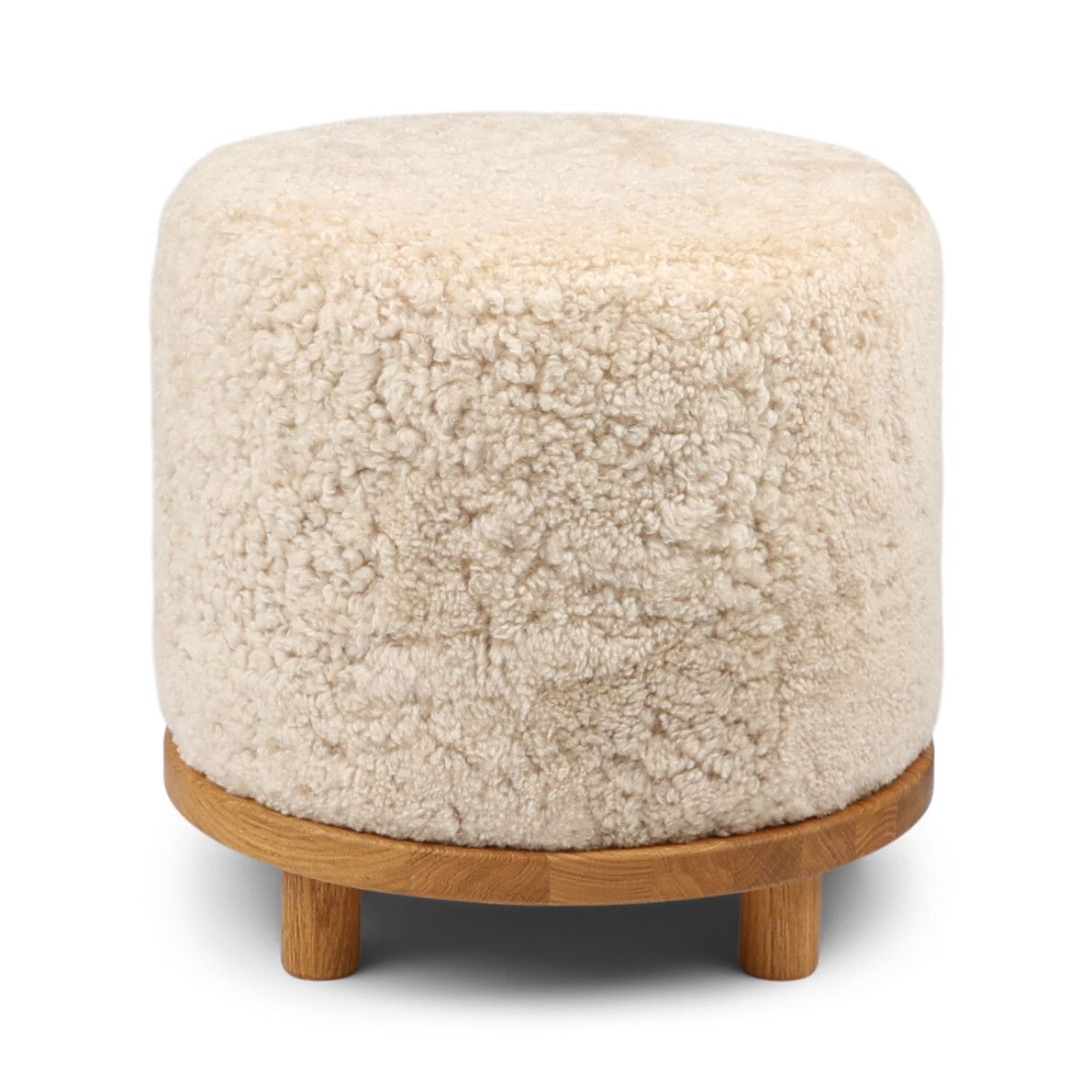 Simon Puf | Korthåret | D46xH42 cm Pearl