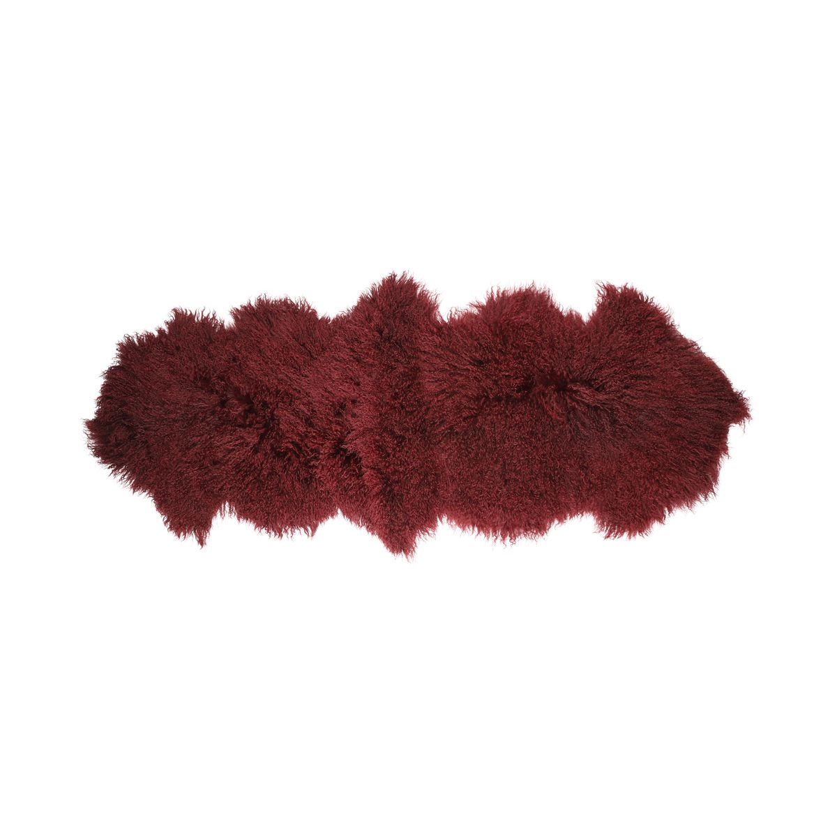 Dobbelt lammeskind | Tibet | 150x55 cm Bordeaux