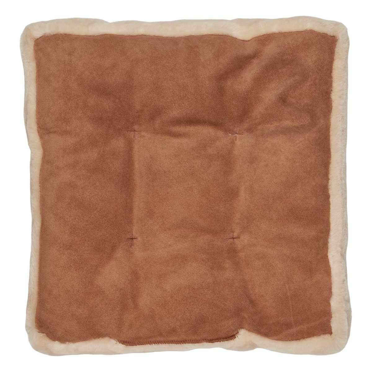 Sædehynde m/fyld | Moccassin | New Zealand | 45x45 cm Naturlig