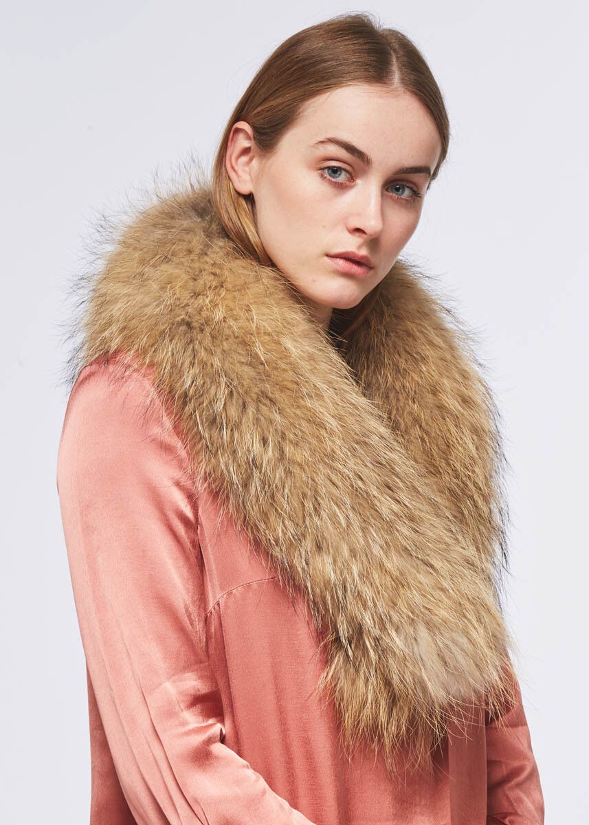 Klara Deluxe-Tørklæde Natur brun