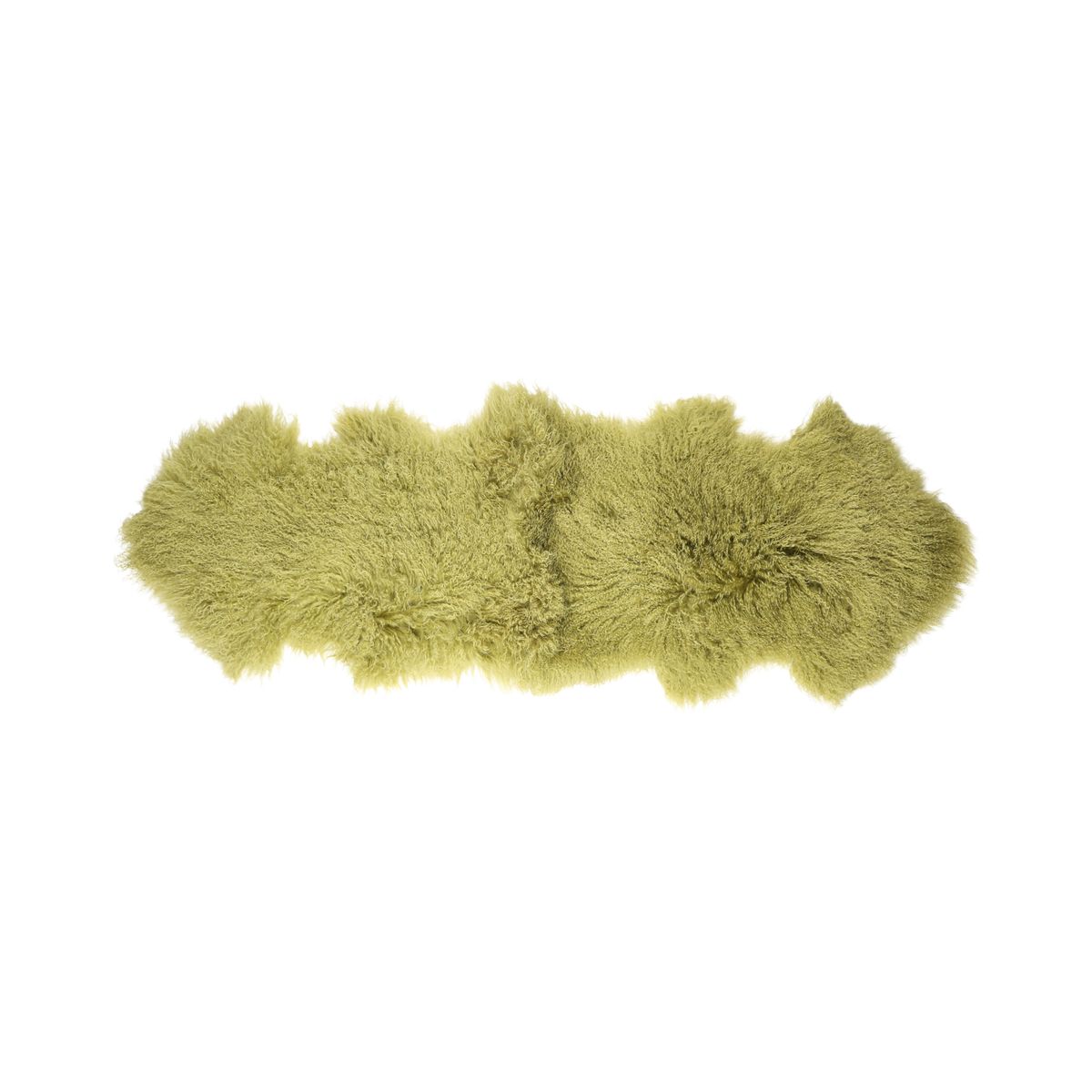 Dobbelt lammeskind | Tibet | 150x55 cm Skovgrøn