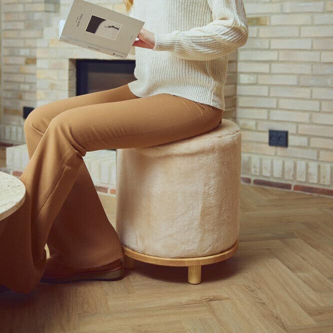 Simoin Puf | Moccasin Kastanje