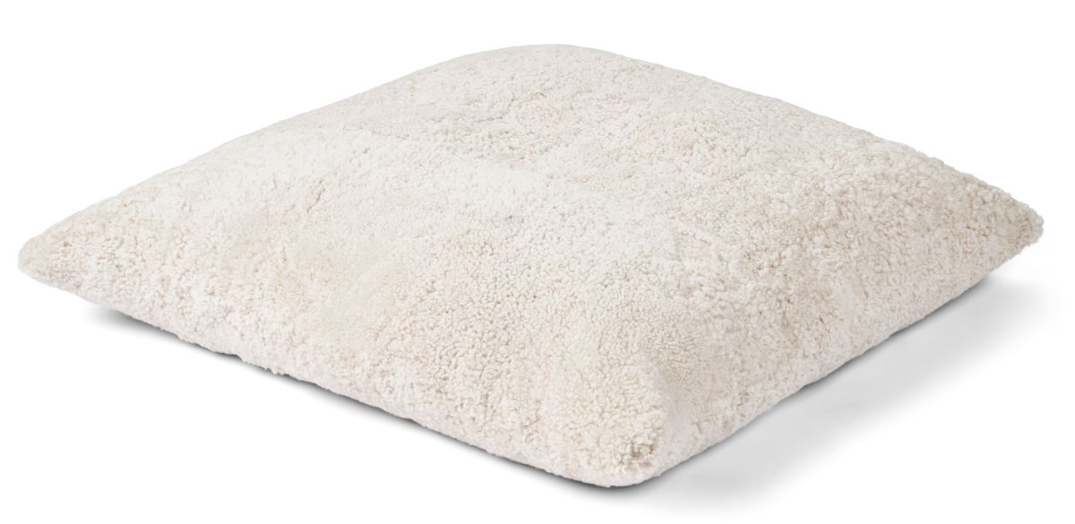 Maxi Float Pude | Korthåret | New Zealand | Dobbeltsidet | 90x90 cm Pearl