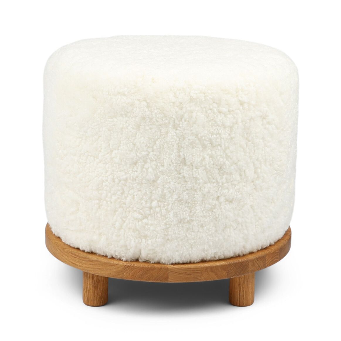 Simon Puf | Korthåret | D46xH42 cm Hvid