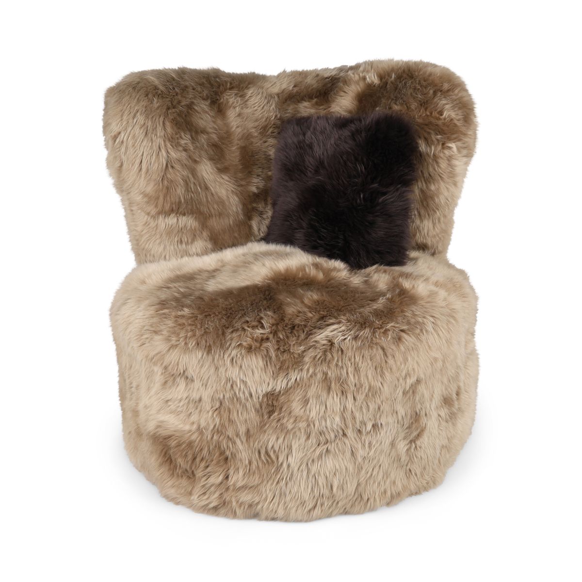 Rund Skandi Loungestol Taupe