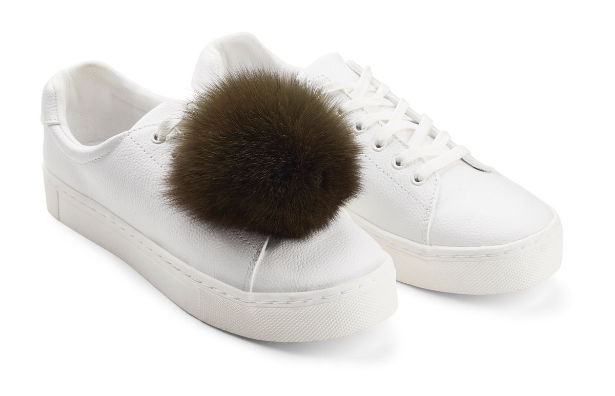 Sko Pom Pom Clip Kaki