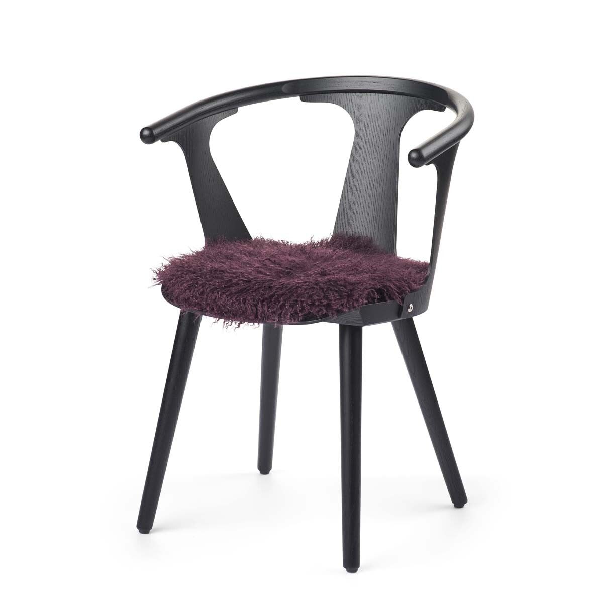 Sædehynde | Krøllet | Tibet | Ø38 cm Aubergine