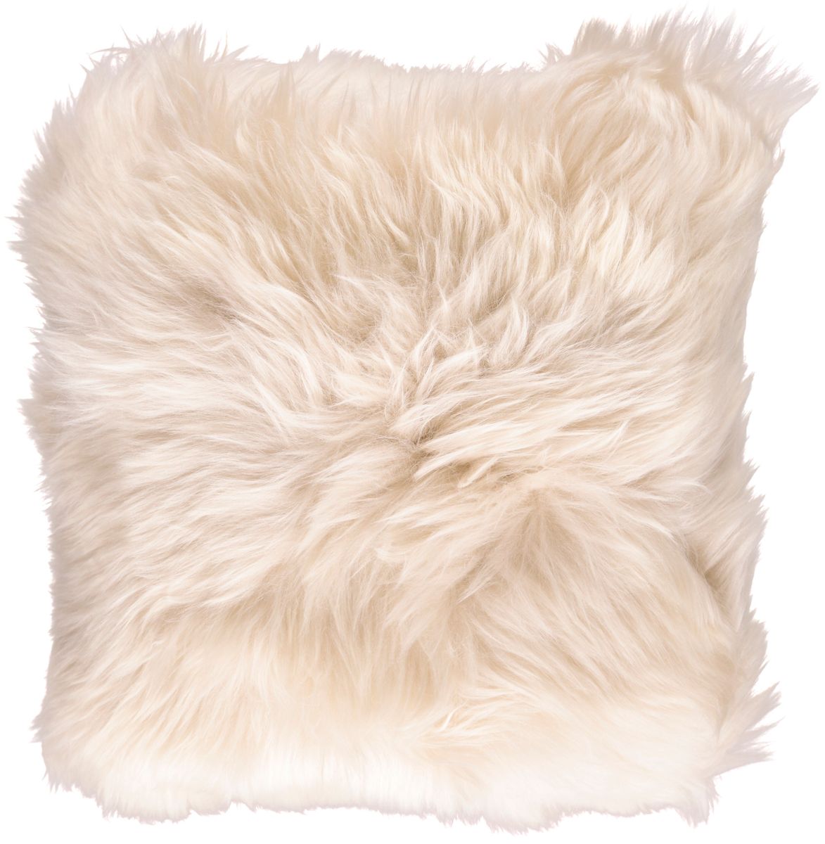 Lammeskindpude | Langhåret | New Zealand | 50x50 cm Beige